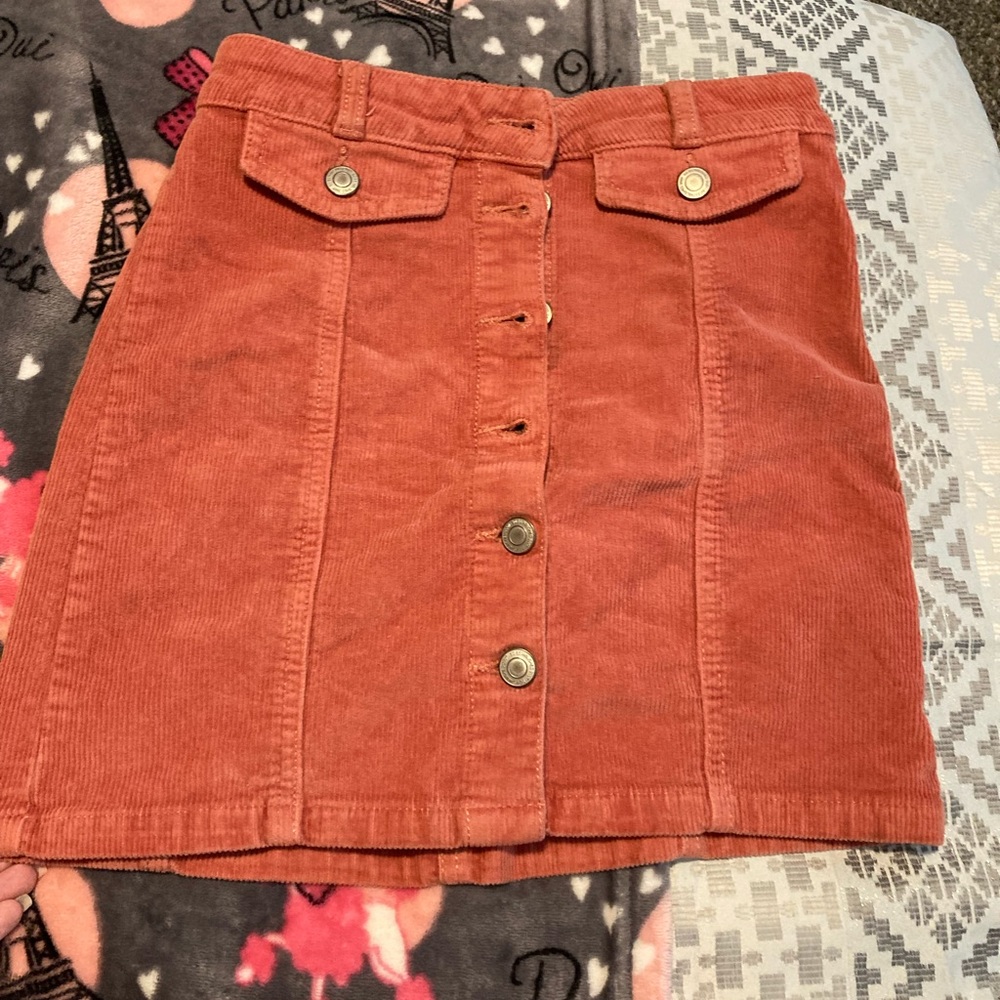 Cute peachy orange mini pencil skirt